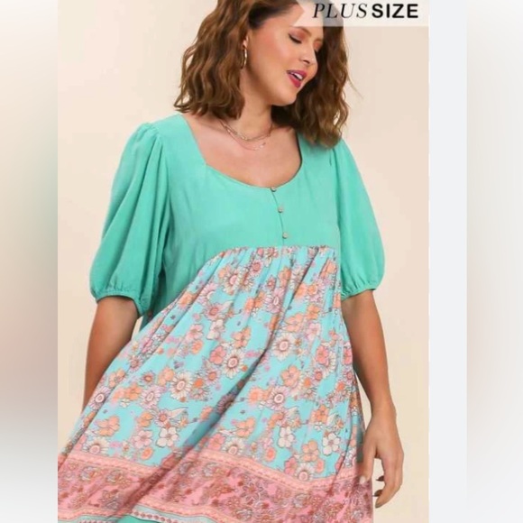 Umgee plus size short dress - Picture 1 of 15